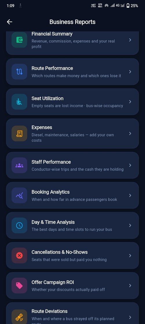 Expenses screen